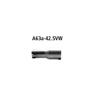 Bastuck Adapter Komplettanlage auf Kat auf Ø 42.5 mm für PEUGEOT 206 SW (2E/K) 1.4 16V - 65 KW / A63a-42.5VW