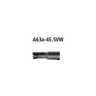 Bastuck Adapter Komplettanlage auf Kat auf Ø 45.5 mm für AUDI A4 Cabriolet (8H7, B6, 8HE, B7) 2.0 - 96 KW / A63a-45.5VW