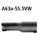 Bastuck Adapter Komplettanlage auf Kat auf Ø 55.5...