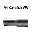 Bastuck Adapter Komplettanlage auf Kat auf Ø 55.5...