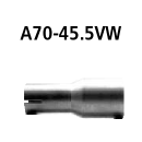 Bastuck Adapter Endschalldämpfer + Verbindungsrohr auf Serienanlage auf Ø 45.5 mm für OPEL INSIGNIA 2.0 CDTI 4x4 - 118 KW / A70-45.5VW