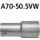 Bastuck Adapter Komplettanlage bzw. Endschalldämpfer auf Serie auf Ø 50.5 mm für VOLVO S40 II (MS) 2.4 - 125 KW / A70-50.5VW