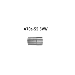 Bastuck Adapter Performance Katalysator / Katalysator-Ersatzrohr auf Serie auf Ø 55.5 mm für AUDI A3 Limousine (8VS) 1.4 TFSI - 103 KW / A70a-55.5VW