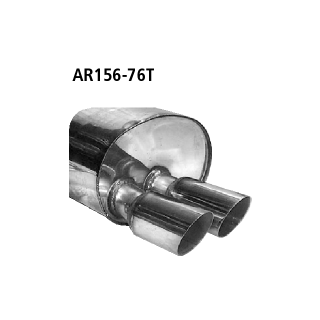 Bastuck Endschalldämpfer mit Doppel-Endrohr 2x Ø 76 mm Alfa GT für ALFA ROMEO GT (937) 3.2 GTA - 176 KW / AR156-GT/76T