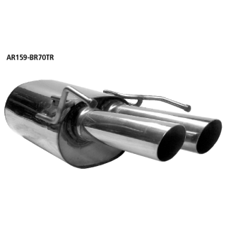 Bastuck Endschalldämpfer RH mit Doppel-Endrohr 2x Ø 76 mm 20° schräg geschnitten für ALFA ROMEO 159 Sportwagon (939) 1.9 JTS - 118 KW / AR159-76TR