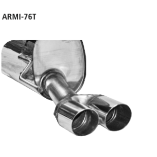 Bastuck Endschalldämpfer mit Doppel-Endrohr 2x Ø 76 mm 20° schräg geschnitten für ALFA ROMEO MITO (955) 1.3 MultiJet - 66 KW / ARMI-76T