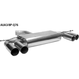 Bastuck Endschalldämpfer mit Doppel-Endrohr 2x Ø 76 mm LH + RH Audi A3 8P 3-Türer für AUDI A3 (8P1) 1.9 TDI - 77 KW / AUA3/8P-Q76