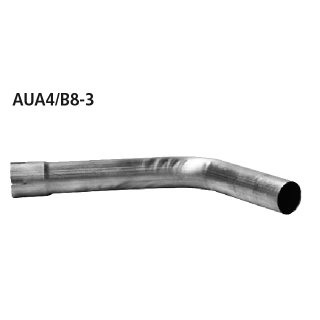 Bastuck Verbindungsrohr für 1 Endschalldämpfer LH bei Montage Komplettanlage für AUDI A4 Allroad (8KH, B8) 2.0 TDI quattro - 125 KW / AUA4/B8-3
