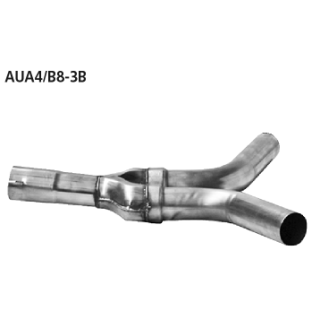 Bastuck Y-Verbindungsrohr für 2 Endschalldämpfer LH+RH bei Montage Komplettanlage für AUDI A5 (8T3) 2.0 TDI - 120 KW / AUA4/B8-3B