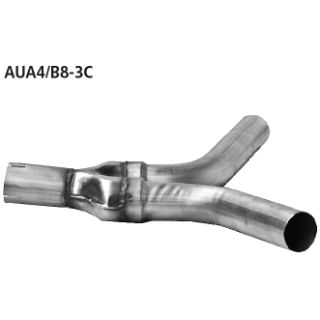 Bastuck Y-Verbindungsrohr für 2 Endschalldämpfer LH+RH für AUDI A5 Cabriolet (8F7) 2.0 TFSI quattro - 155 KW / AUA4/B8-3C