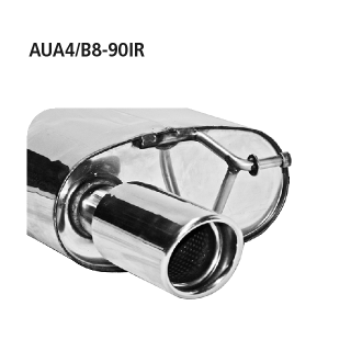 Bastuck Endschalldämpfer mit Doppel-Endrohr 20° schräg mit Lippe RH 2x Ø 76 mm für AUDI A4 Avant (8K5, B8) 2.0 TFSI quattro - 155 KW / AUA4/B8-76ER