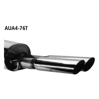 Bastuck Endschalldämpfer mit Doppel-Endrohr 2x Ø 76 mm für AUDI A4 (8D2, B5) 1.8 T - 132 KW / AUA4-76T