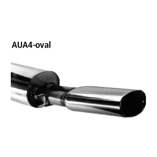 Bastuck Endschalldämpfer mit Einfach-Endrohr oval 153x 95 mm für AUDI A4 Avant (8D5, B5) 2.4 - 120 KW / AUA4-oval