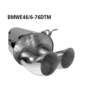 Bastuck Endschalldämpfer DTM mit Doppel-Endrohr 2x Ø 76 mm für BMW 3 (E46) 330 i - 170 KW / BMWE46/6-76DTM