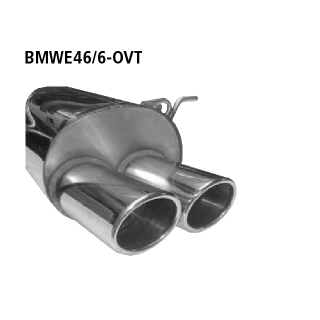 Bastuck Endschalldämpfer mit Doppel-Endrohr oval 2x 89x 77 mm für BMW 3 (E46) 330 d - 135 KW / BMWE46/6-OVT