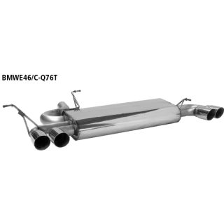 Bastuck Endschalldämpfer mit Doppel-Endrohr LH+RH 2x Ø 76 mm 20° schräg geschnitten für BMW 3 Compact (E46) 318 ti - 105 KW / BMWE46/C-Q76T