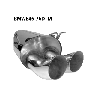 Bastuck Endschalldämpfer DTM mit Doppel-Endrohr 2x Ø 76 mm für BMW 3 Touring (E46) 318 i - 87 KW / BMWE46-76DTM