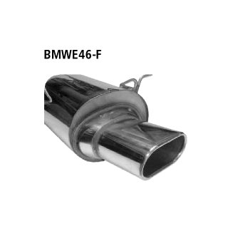 Bastuck Einfach-Endrohr Flat 135x 75 mm für BMW 3 (E46) 318 d - 85 KW / BMWE46-F