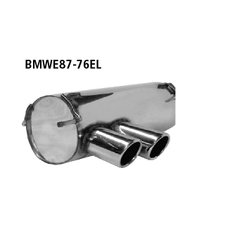Bastuck Endschalldämpfer mit Doppel-Endrohr 2x Ø 76 mm eingerollt 20° schräg für BMW 1 (E81, E87) 120 i - 120 KW / BMWE87-76EL