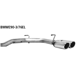 Bastuck Endrohrsatz mit Doppel-Endrohr RH 2x Ø 76 mm eingerollt 20° schräg geschnitten für BMW 3 Coupe (E92) 330 xd - 170 KW / BMWE90-3/76EL