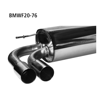 Bastuck Endschalldämpfer mit Doppel-Endrohr 2x Ø 76 mm für BMW 1 (F20, F21) 116 d - 85 KW / BMWF20-76