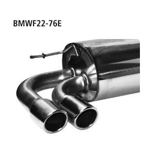 Bastuck Endschalldämpfer mit Doppel-Endrohr 20° schräg mit Lippe 2x Ø 76 mm für BMW 2 Coupe (F22) 228 i - 180 KW / BMWF22-76E