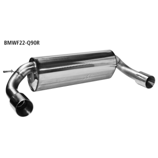Bastuck Endschalldämpfer mit Einfach-Endrohr 1x Ø 90 mm LH + RH im RACE Look für BMW 2 Coupe (F22) 218 d - 105 KW / BMWF22-Q90R