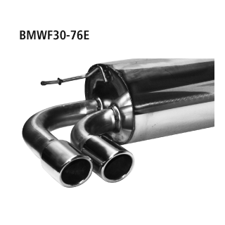 Bastuck Endschalldämpfer mit Doppel-Endrohr 20° schräg mit Lippe 2x Ø 76 mm für BMW 3 (F30, F35, F80) 320 i - 125 KW / BMWF30-76E