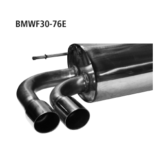 Bastuck Endschalldämpfer mit Doppel-Endrohr 20° schräg 2x Ø 76 mm für BMW 3 Touring (F31) 318 d xDrive - 110 KW / BMWF30-76T