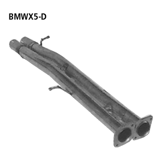 Bastuck Verbindungsrohr Diesel ohne Rußpartikelfilter oder mit nachgerüstetem Rußpartikelfilter für BMW X5 (E53) 3.0 d - 160 KW / BMWX5-D