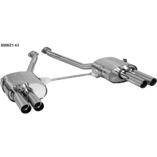Bastuck 2 Sportendschalldämpfer jeweils mit Doppel-Endrohr 2x Ø 63 mm für BMW Z1 2.5 - 125 KW / BMWZ1-63