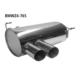 Bastuck Endschalldämpfer mit Doppel-Endrohr Slash 2x Ø 76 mm für BMW Z4 (E85) 3.0 si - 195 KW / BMWZ4-C76S