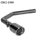Bastuck Endrohrsatz mit Einfach-Endrohr LH 1x Ø 90 mm für CITROEN C2 (JM_) 1.1 - 44 KW / CNC2-3/90I