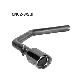 Bastuck Endrohrsatz mit Einfach-Endrohr LH 1x Ø 90 mm für CITROEN C2 (JM_) 1.4 16V - 65 KW / CNC2-3/90I