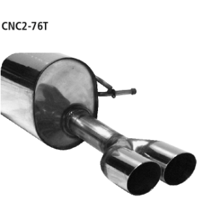 Bastuck Endschalldämpfer mit Doppel-Endrohr 2x Ø 76 mm 20° schräg Ausgang RH für CITROEN C2 (JM_) 1.4 16V - 65 KW / CNC2-76T