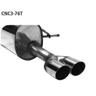 Bastuck Endschalldämpfer mit Doppel-Endrohr 2x Ø 76 mm 20° schräg für CITROEN C3 I (FC_) 1.4 16V HDi - 66 KW / CNC3-76T