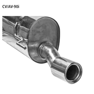 Bastuck Endschalldämpfer mit Einfach-Endrohr gerade 1x Ø 90 mm für CHEVROLET AVEO Schrägheck (T300) 1.2 - 63 KW / CV/AV-90i