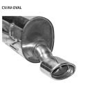 Bastuck Endschalldämpfer mit Einfach-Endrohr oval...