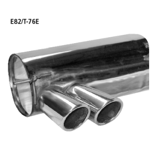 Bastuck Endschalldämpfer mit Doppel-Endrohr 2x Ø 76 mm eingerollt 20° schräg für BMW 1 Coupe (E82) 120 d - 120 KW / E82-76E