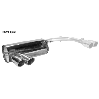 Bastuck Endschalldämpfer mit Doppel-Endrohr LH 2x Ø 76 mm eingerollt 20° schräg für BMW 1 Coupe (E82) 120 d - 130 KW / E82-Q76E