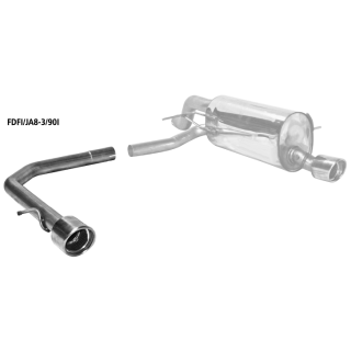 Bastuck Endrohrsatz mit Einfach-Endrohr LH 1x Ø 90 mm 20° schräg geschnitten für FORD FIESTA VI 1.6 ST - 134 KW / FDFI/JA8-3/90I
