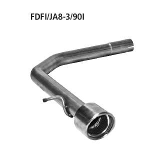 Bastuck Endrohrsatz mit Einfach-Endrohr LH 1x Ø 90 mm 20° schräg geschnitten für FORD FIESTA VI 1.6 TDCi - 55 KW / FDFI/JA8-3/90I