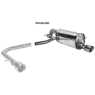 Bastuck Endschalldämpfer mit Einfach-Endrohr RH 1x Ø 90 mm 20° schräg geschnitten für FORD FIESTA VI 1.6 ST - 134 KW / FDFI/JA8-Q90I