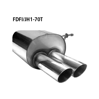 Bastuck Endschalldämpfer mit Doppel-Endrohr 2x Ø 70 mm Ford Fiesta JH1+JD3 für FORD FIESTA V (JH_, JD_) 1.4 TDCi - 50 KW / FDFI/JH1-70T