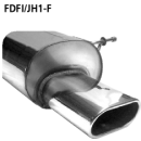 Bastuck Endschalldämpfer mit Einfach-Endrohr Flat...