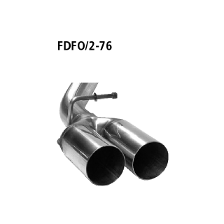 Bastuck Doppel-Endrohr 2x Ø 76 mm für FORD FOCUS II Kombi (DA_) 1.6 TDCi - 80 KW / FDFO/2-76