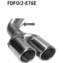 Bastuck Doppel-Endrohr mit Lippe 20° schräg...