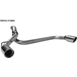 Bastuck Einfach-Endrohr mit Einsatz LH + RH 20° schräg geschnitten 1x Ø 90 mm für FORD FOCUS II (DA_) 1.6 TDCi - 74 KW / FDFO/2-F/Q90I