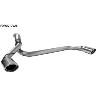 Bastuck Einfach-Endrohr oval 120x 80 mm LH + RH für FORD FOCUS II Kombi (DA_) 1.4 - 59 KW / FDFO/2-QOVAL