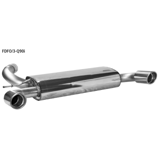Bastuck Endschalldämpfer mit Einfach-Endrohr LH+RH 2x Ø 90 mm für FORD FOCUS III Turnier 1.6 EcoBoost - 110 KW / FDFO/3-Q90i